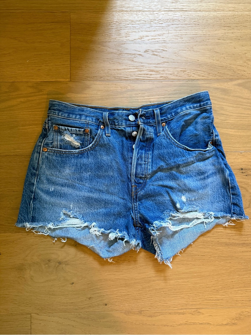 Levi’s Distressed 501 Shorts